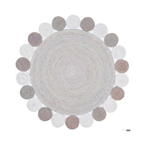 Safavieh 4 x 4 ft. Cape Cod Round Area Rug, Pink & Ivory CAP231U-4R - main